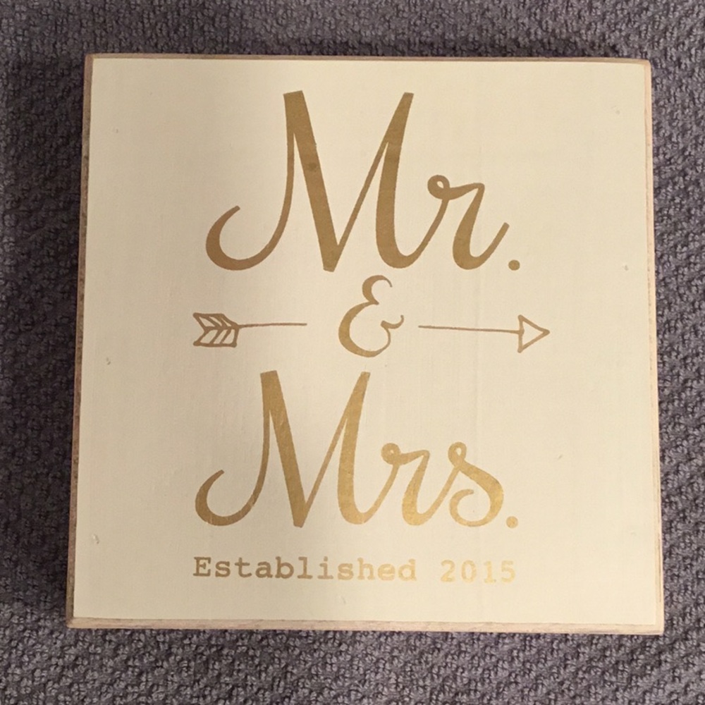 Mr and Mrs Wood Sign Year 2015